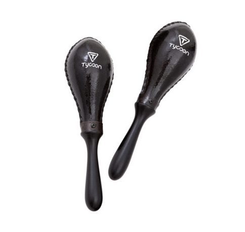 tycoon LARGE OVAL BLACK RAWHIDE MARACAS